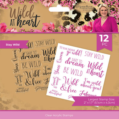 Sara Signature Wild at Heart Clear Acrylic Stamp - Stay Wild