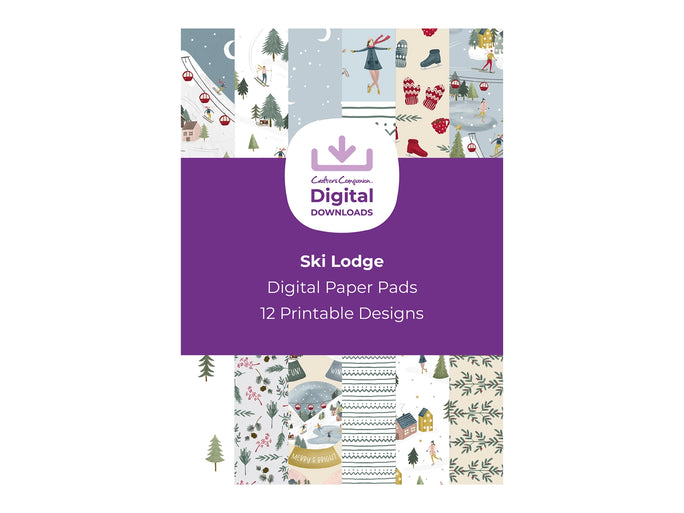 Violet Studios Ski Lodge - Digital Paper Pad