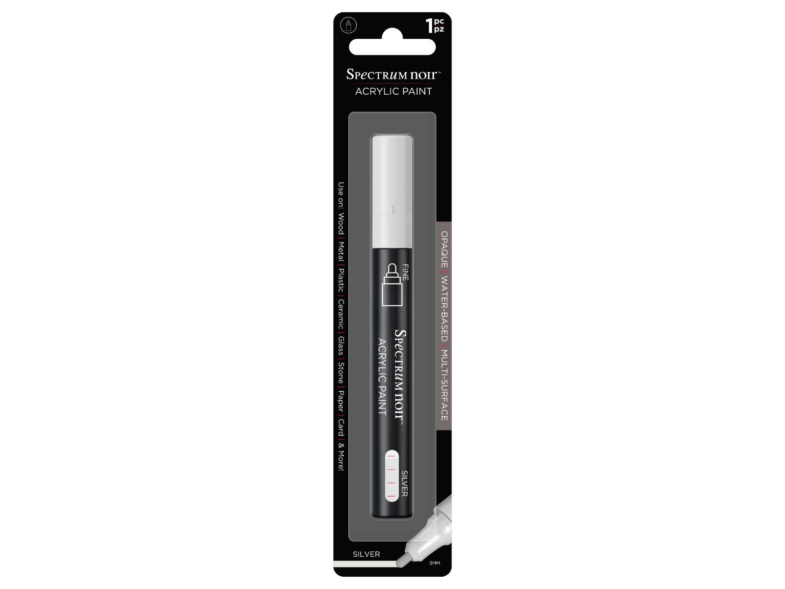 Spectrum Noir Acrylic Paint Marker- Silver