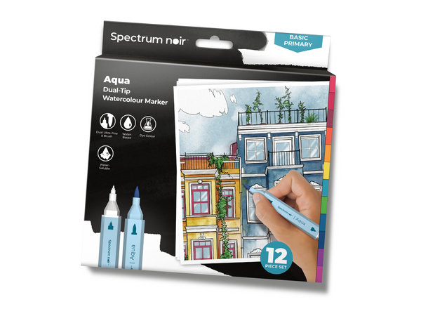 Spectrum Noir-Aqua 12pc-Basic Primary | Crafter's Companion US Spectrum Noir-Aqua 12pc-Basic Primary | Crafter's Companion US