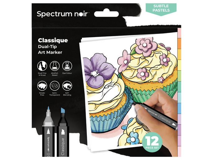 Spectrum Noir-Classique 12pc-Subtle Pastels