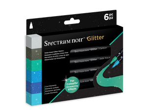 Spectrum Noir Glitter Marker-Cool Elements 6pc