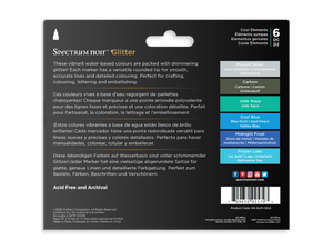 Spectrum Noir Glitter Marker-Cool Elements 6pc