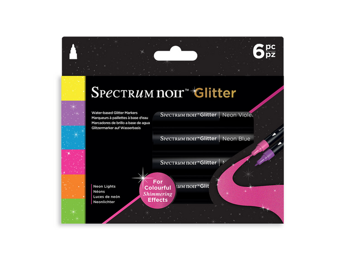 Spectrum Noir Glitter Marker-Neon Lights 6pc