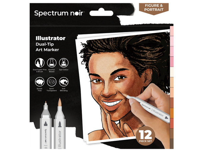 Spectrum Noir-Illustrator 12pc-Figure & Portrait