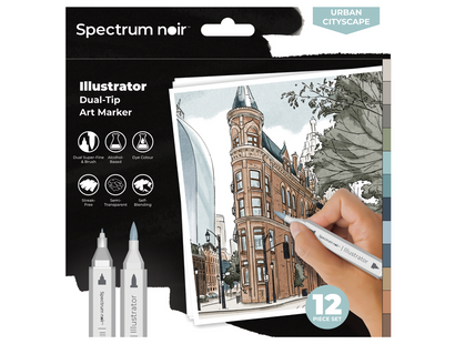 Spectrum Noir-Illustrator 12pc-Urban Cityscape