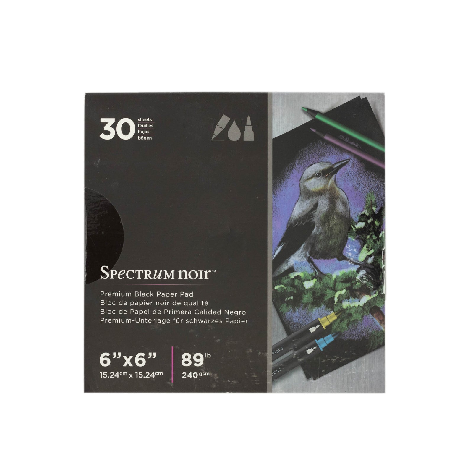 Spectrum Noir 6x6 Premium Black Paper Pad