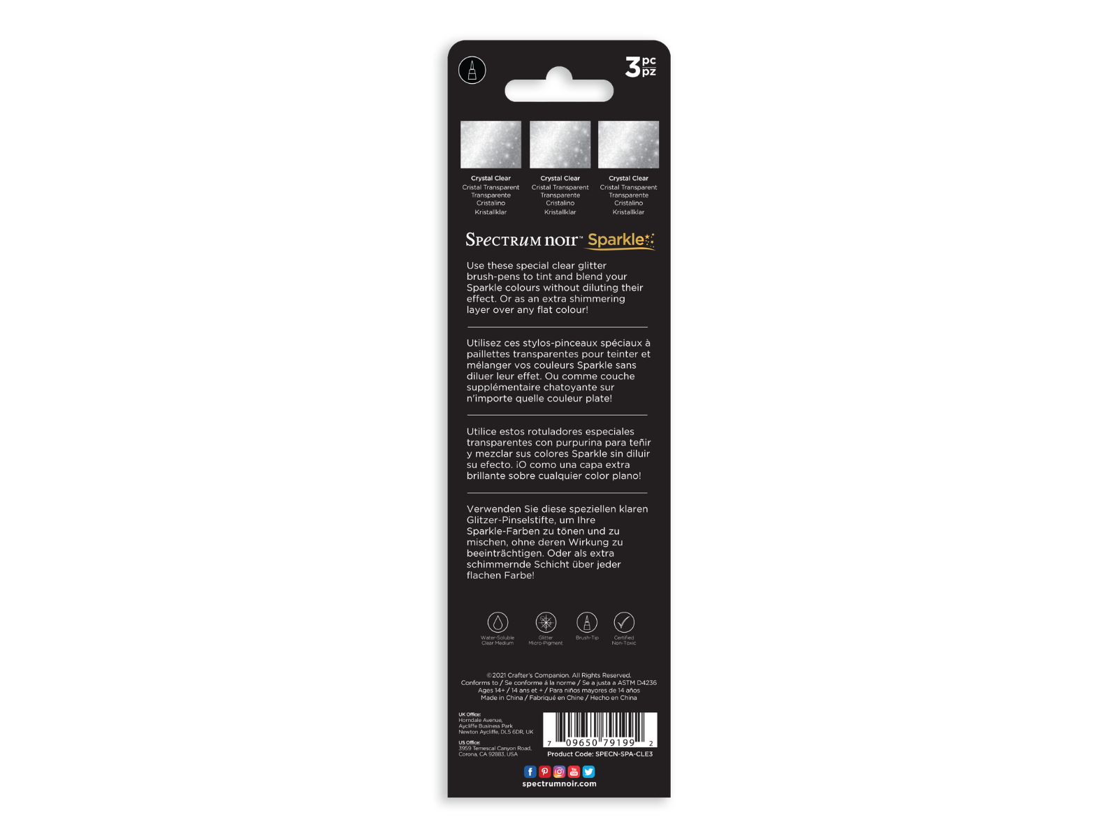 Sparkle by Spectrum Noir (3pk) - Clear Overlay