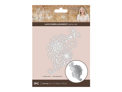 Sara Signature Antique Lace - Lace Embellishment Metal Die Set