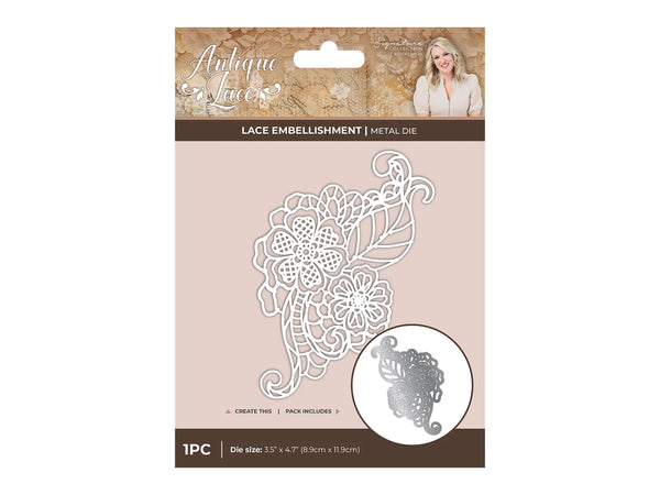Sara Signature Antique Lace - Lace Embellishment Metal Die Set