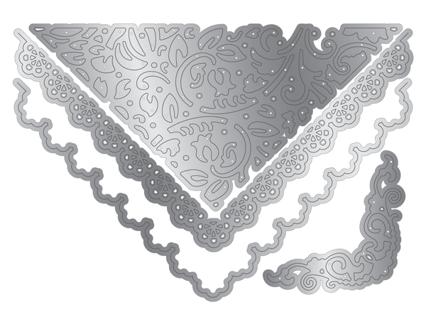 Sara Signature Antique Lace - Romantic Envelope Metal Die Set