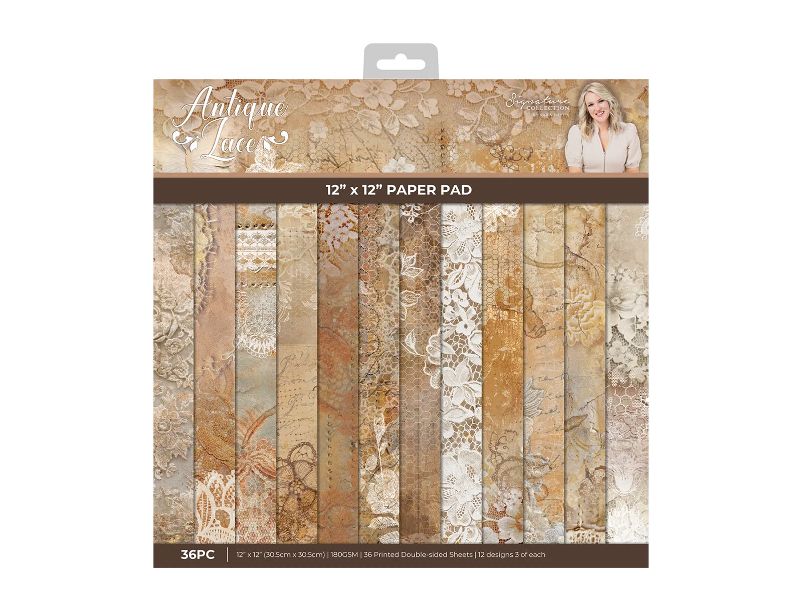 Sara Signature Antique Lace - 12" x 12" Paper Pad