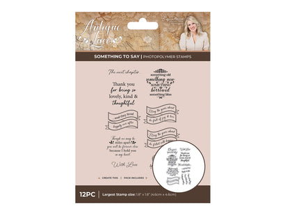 Sara Signature Antique Lace - Banners & Heartfelt Sentiments Stamp Set