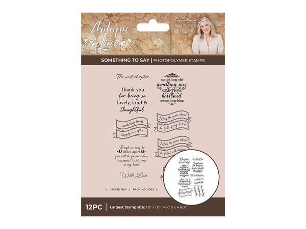 Sara Signature Antique Lace - Banners & Heartfelt Sentiments Stamp Set