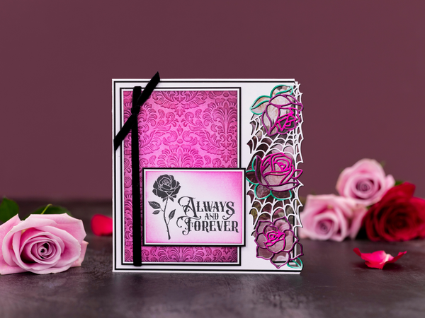 Sara Signature Thorn & Bloom Metal Die Edge'able - Midnight Rose Filigree
