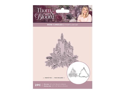 Sara Signature Thorn & Bloom Stamp & Die Set - Rose Candles