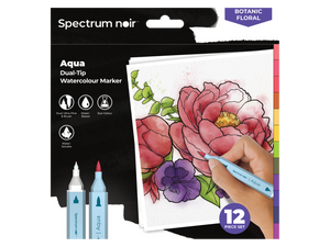 Spectrum Noir-Aqua 12pc-Botanic Floral