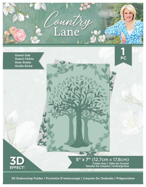 Sara Signature Country Lane 3D Embossing Folder - Grand Oak