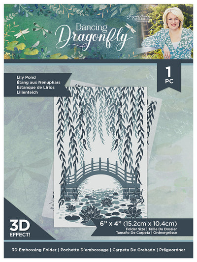 Sara Signature Dancing Dragonfly 3D Embossing Folder - Lily Pond