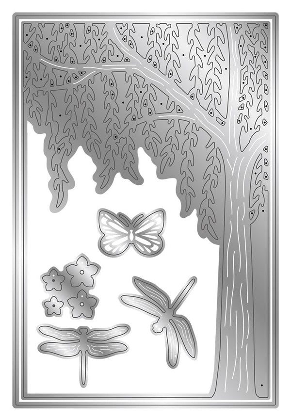 Sara Signature Dancing Dragonfly Die and Stencil - Weeping Willow