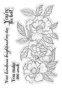 Sara Signature Say It With Flowers Stamp and Die - Pretty Peonies