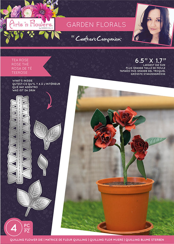 Sharon Callis Crafts Arts n Flowers Garden Florals Die - Tea Rose
