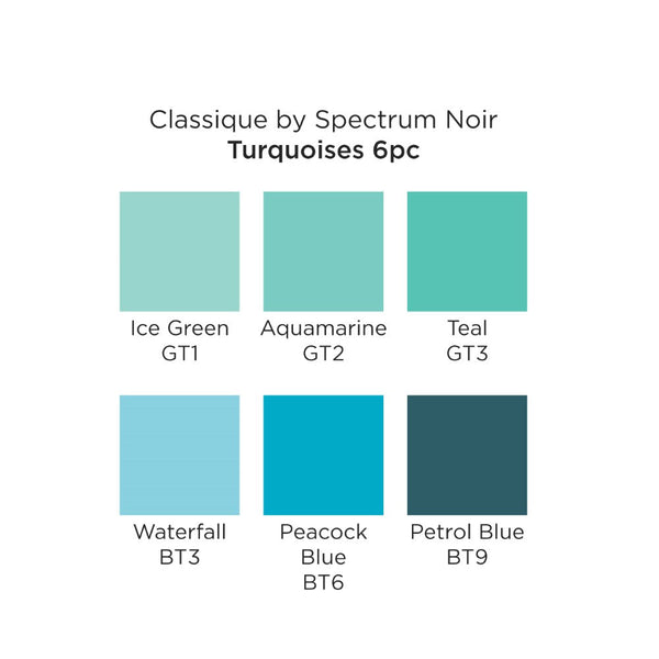 Spectrum Noir Classique (6PC) - Turquoises