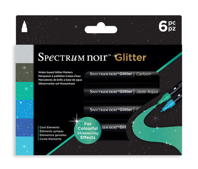 Spectrum Noir Glitter Marker-Cool Elements 6pc