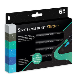 Spectrum Noir Glitter Marker-Cool Elements 6pc