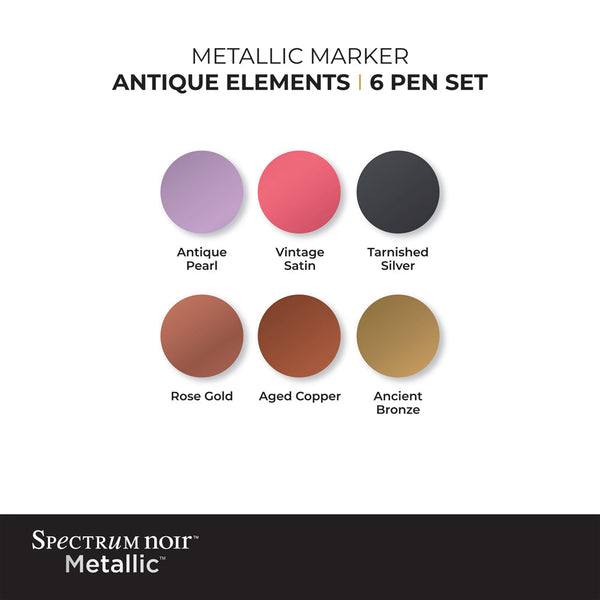 Spectrum Noir Metallic Markers - Precious Metals (set of 6)