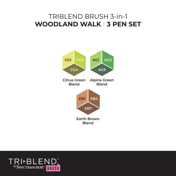 Spectrum Noir TriBlend Brush - Woodland Walk 3pc