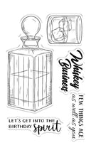 Yvonne Creations Clear Stamps - Whiskey Alkohol Eis Glas Fass