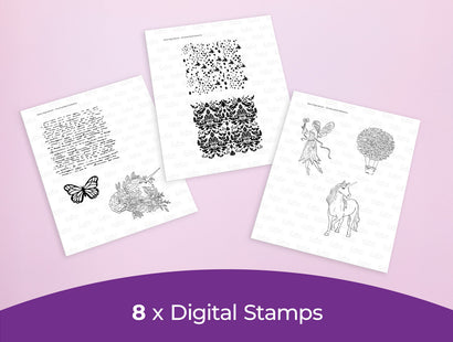Sara Signature Enchanted Dreams Collection - Digital Stamp Sheets - A4