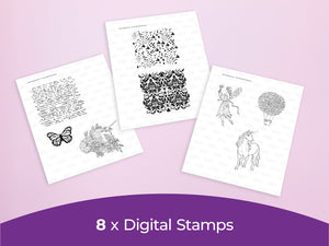 Sara Signature Enchanted Dreams Collection - Digital Stamp Sheets - A4