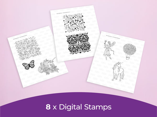 Sara Signature Enchanted Dreams Collection - Digital Stamp Sheets - A4