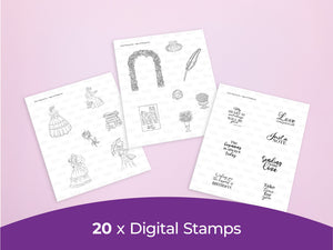 Sara Signature Age of Elegance Collection - Digital Stamp Sheets - A4