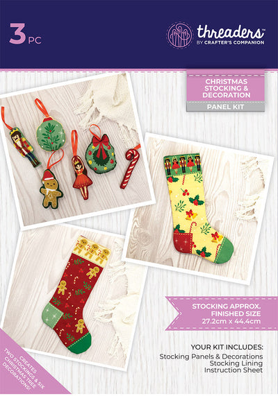 Threaders Christmas Stocking & Decorations Panel Kit