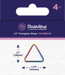 Threaders 1.5” Triangular Rings - Rainbow (4pc)