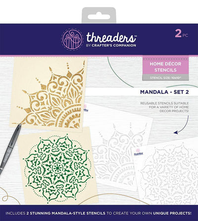 Threaders Home Decor Stencils - Mandala Set 2