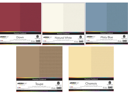 Arden 12" Cardstock Neutral Colour 5pk Bundle