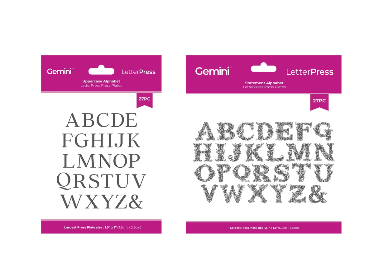 Gemini LetterPress 2pk Alphabet Plates