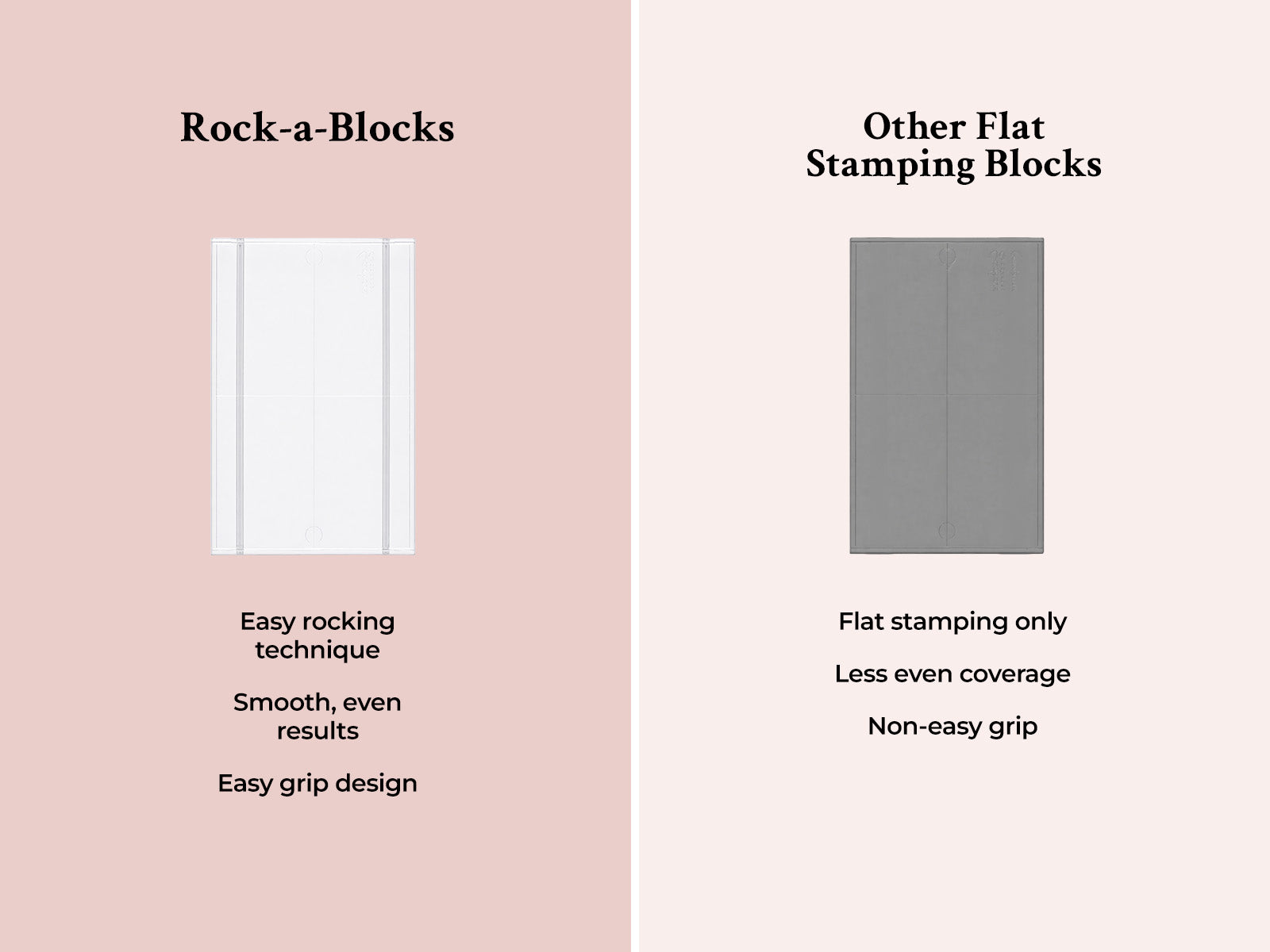 Clear Rock-A-Blocks - Set of 2 Stamping Blocks