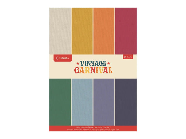 Vintage Carnival Luxury Linen Cardstock - A4  