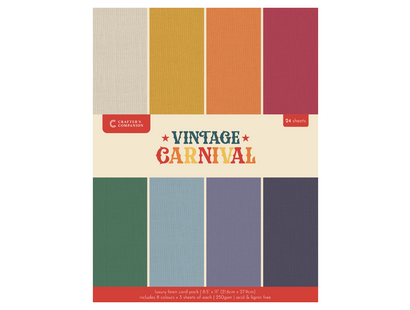 Vintage Carnival Luxury Linen Cardstock - 8.5" x 11"