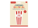 Vintage Carnival Stencil & Die Set - Popcorn Treat Box