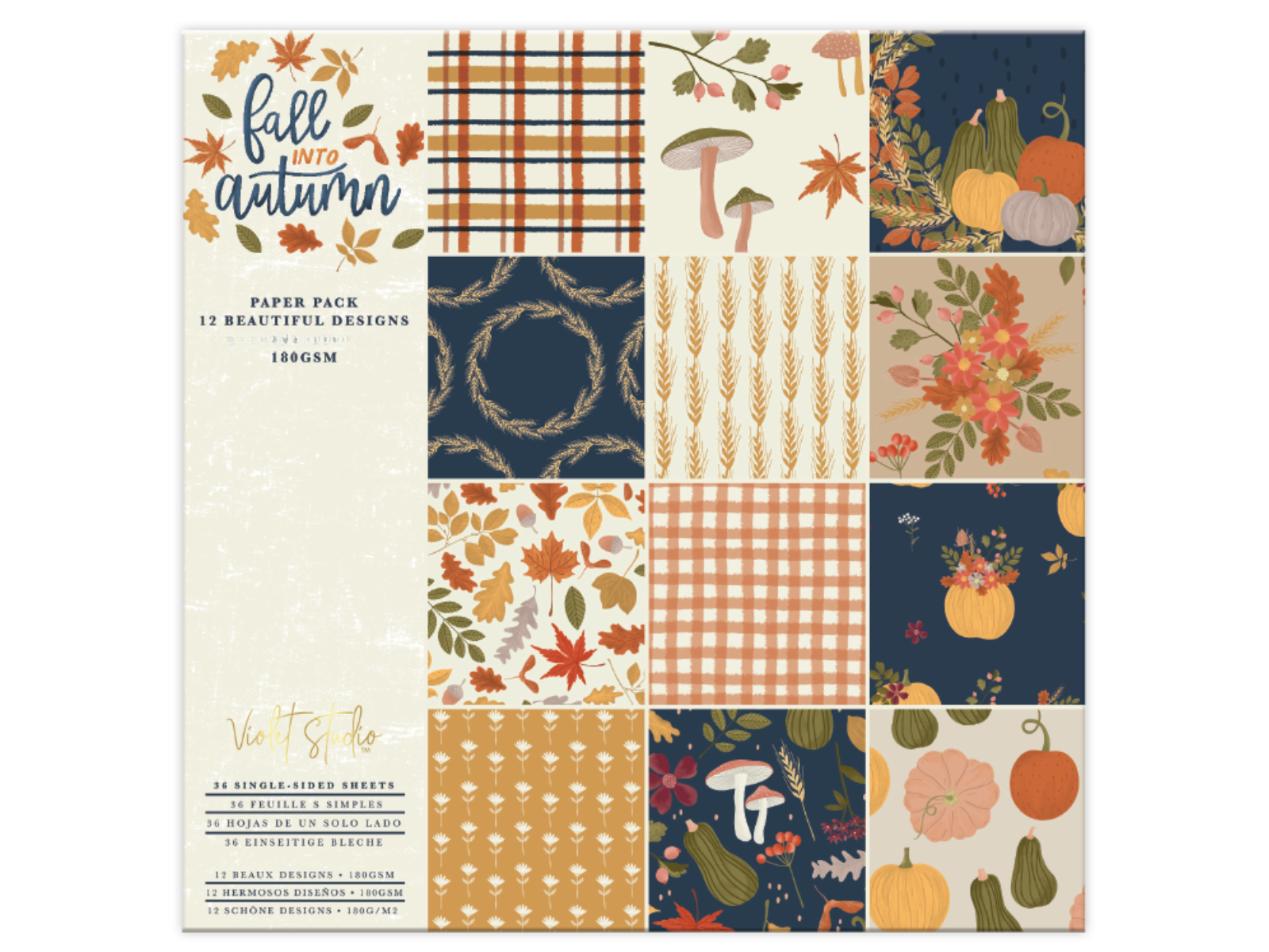 Violet Studio Fall Into Autumn 12" x 12" Paper Sheets