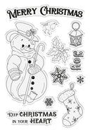 Vintage Snowman Clear Acrylic Stamp - Christmas in your Heart