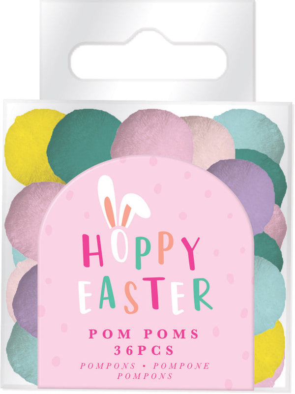 Violet Studio - Pom Poms - Hoppy Easter - 36pk