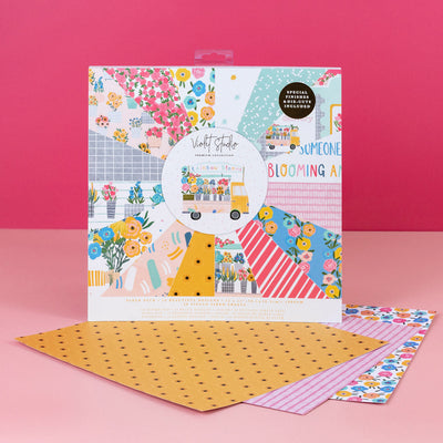 Violet Studios 12x12 Premium Paper Pack - Rainbow Blooms - 48pk