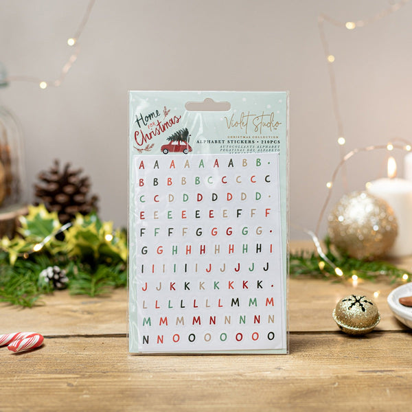 Violet Studios Alphabet Stickers - Home for Christmas